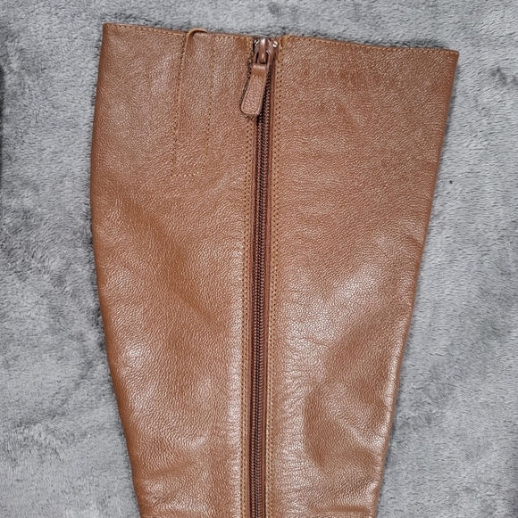 Cole Haan 'Hinckley Boot II' Knee High Sequoia Heel Brown Leather Size 8M - Picture 5 of 15